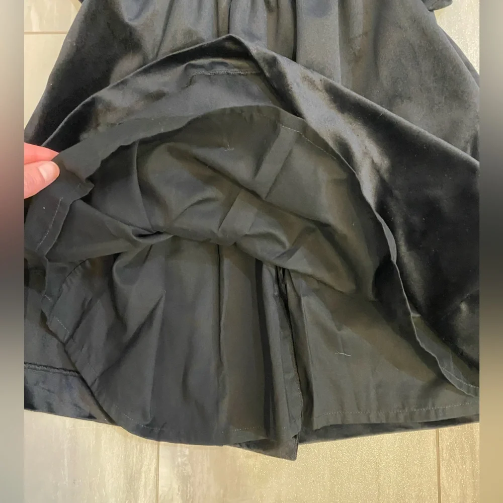 NWT Luli & Me Heirloom Lace Deluxe Black Velvet Float Dress & Bloomers girls 24M